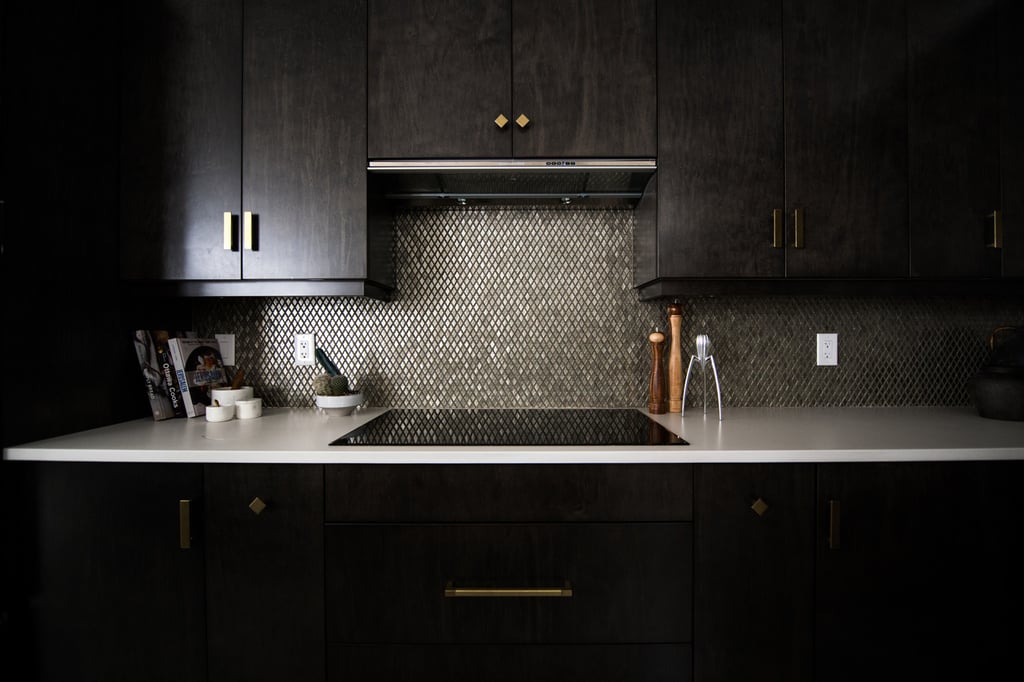 Farmhouse kitchen black cabinets