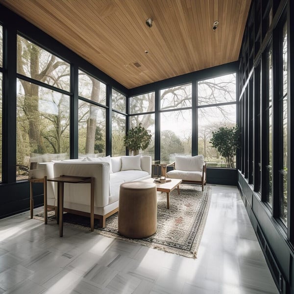 beautiful sunroom addition to luxury custom home