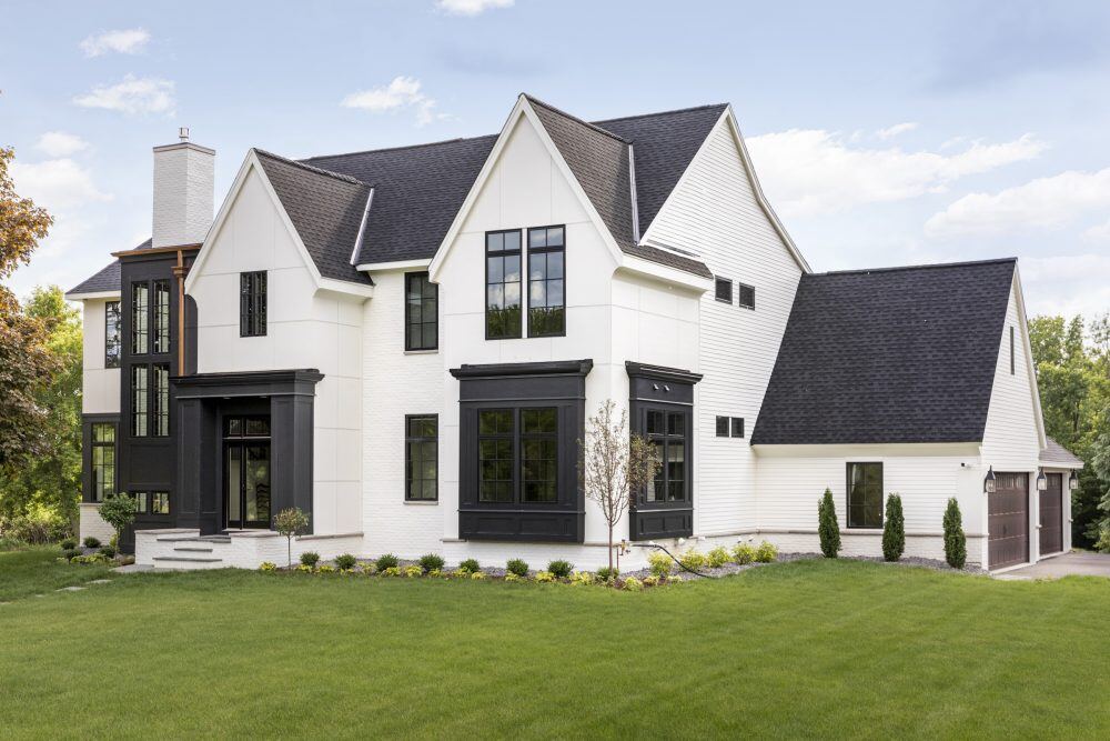 White and black farmhouse