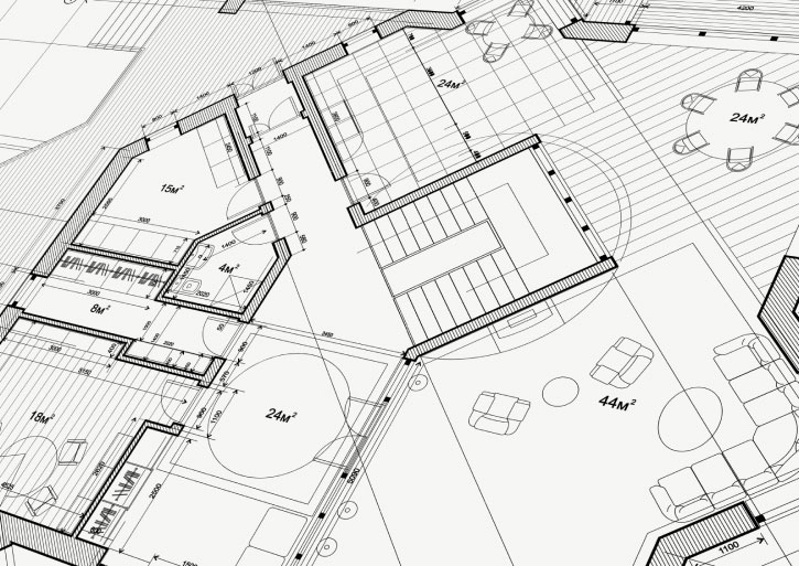 Custom home floor plan blueprint
