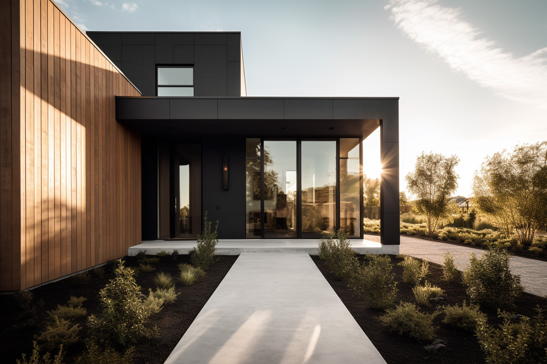 Black Modern Houses Bold Beautiful Design Jewkes Design   Jewkes Design Black Modern House 04 